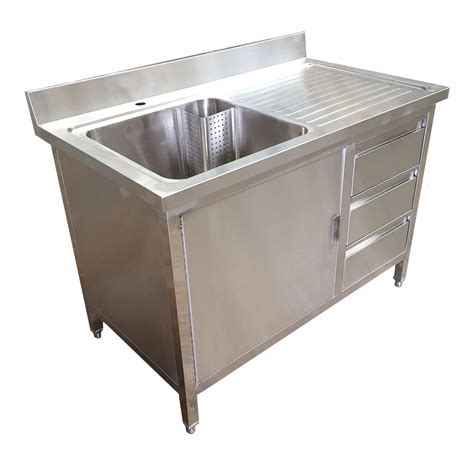 stainless steel sink cabinet